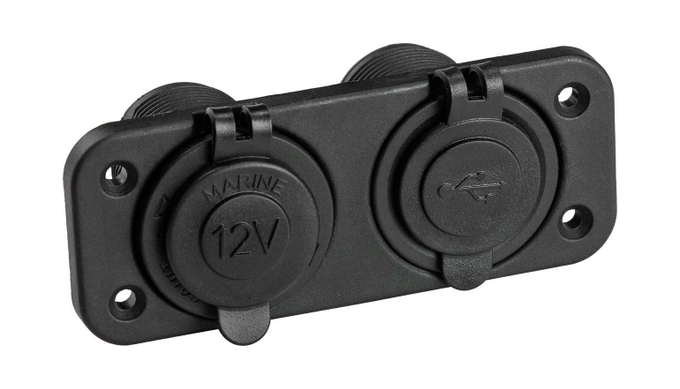 Панель с USB-разъемом 5в 2.1А и прикуривателем