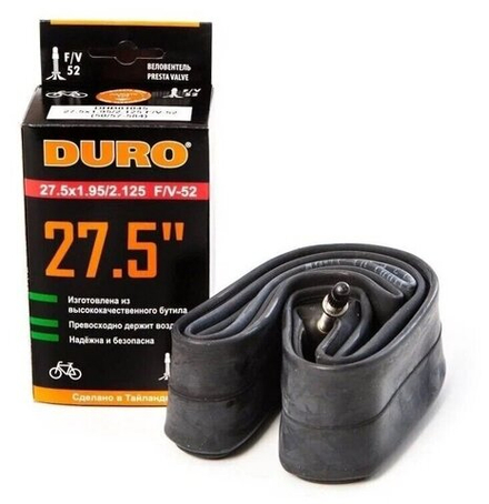 Камера 27.5"х1.95/2.125 бутил, Presta F/V-52 мм DURO