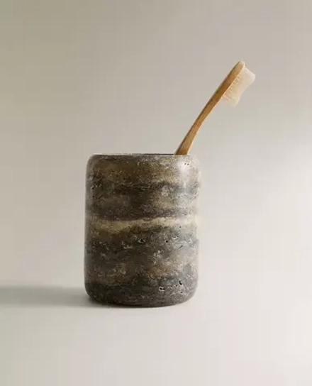 ZARA HOME СТАКАН ДЛЯ ЗУБНЫХ ЩЕТОК ИЗ МРАМОРА, РАЗНОЦВЕТНЫЙ