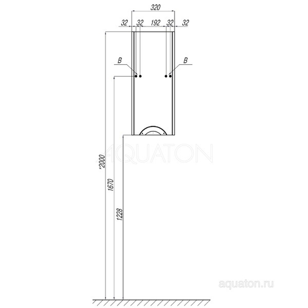 Полуколонна Aquaton Сильва левая дуб фьорд 1A215703SIW6L