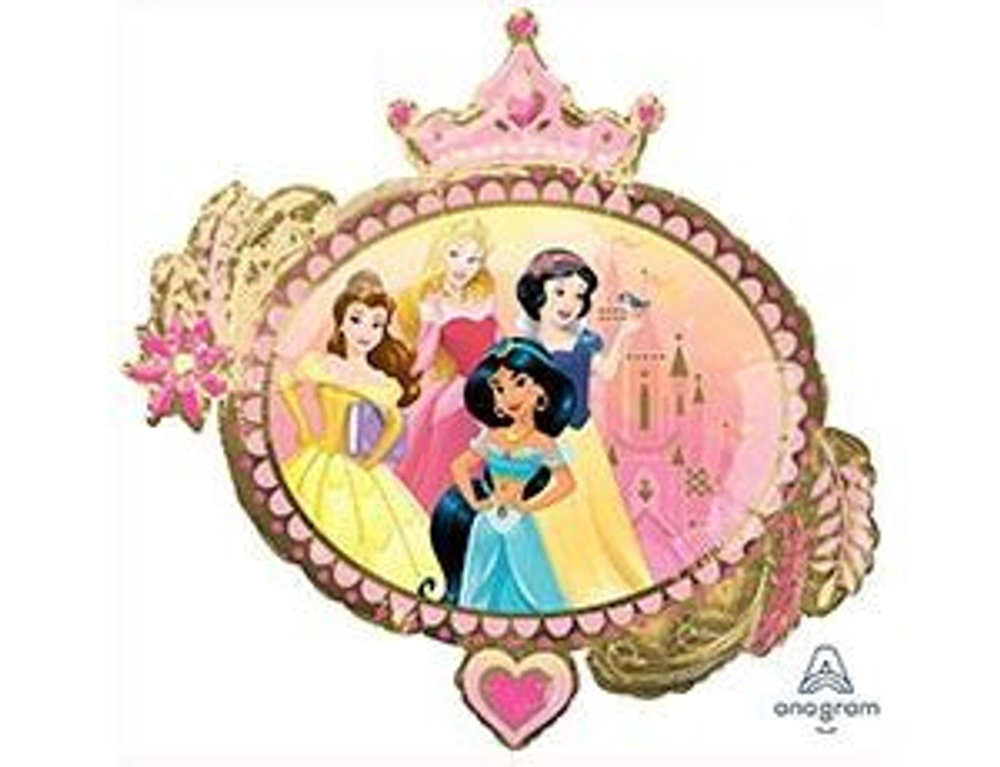 Шар фольгированный ( 86 см) фигура, Принцессы Диснея, 1шт.