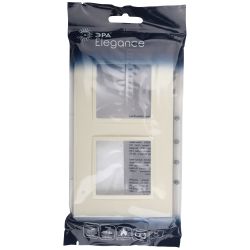 Рамка для розеток и выключателей ЭРА Elegance 14-5012-02 Classic, на 2 поста, слоновая кость