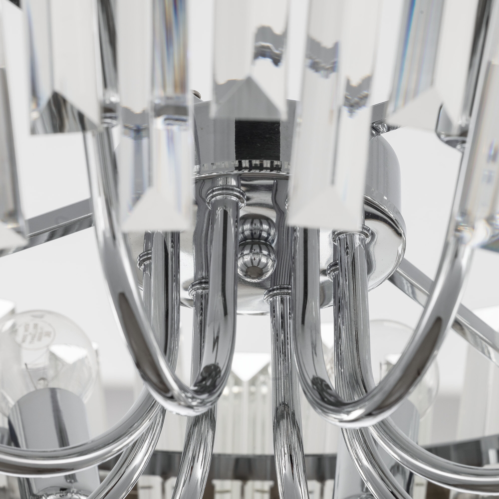 Citilux Вестерос CL307180 Люстра хрустальная потолочная Хром