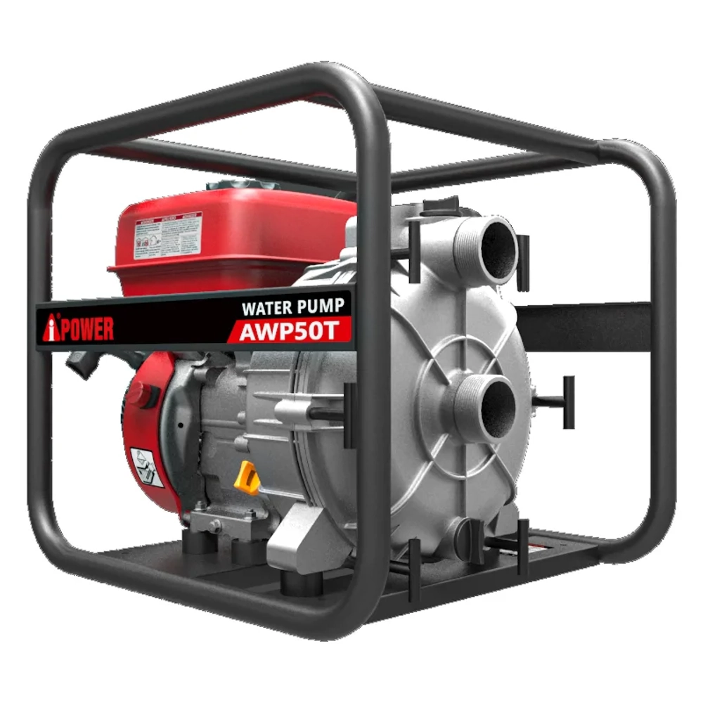 A-iPower AWP50T мотопомпа бензиновая для грязной воды 7 л.с, 517 л/мин, диаметр 50 мм, 30221