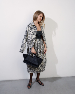 Бомбер из жаккарда Стелла Маккартни черный/серый