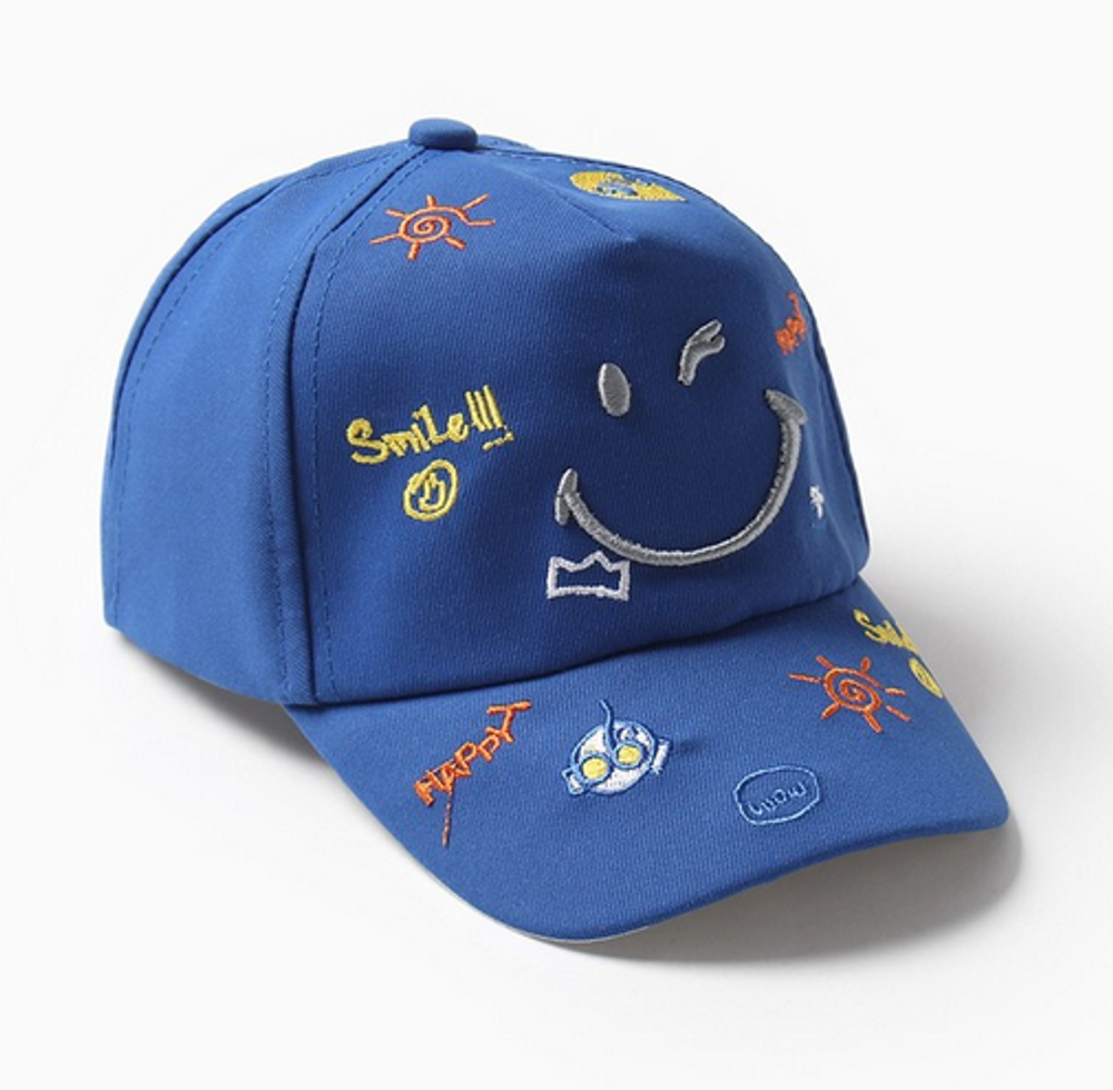 Кепка детская "Смайл", цв. синий, р. 44/ 9948640 MINAKU