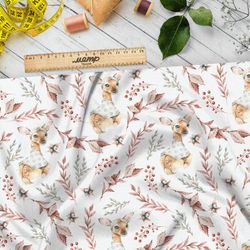 Ткань кулирная гладь сказочные оленята