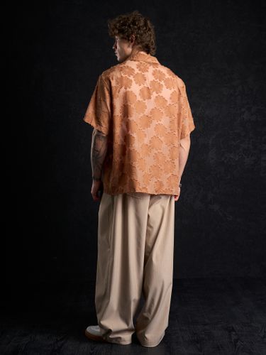 Оранжевая рубашка с коротким рукавом 2s1 studio