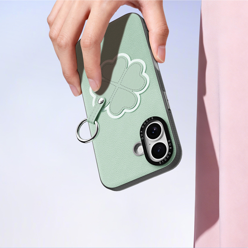 Чехол зеленого цвета (Clover Edition) для iPhone 17, серия Luvy Series Case (со съемным ремешком) от Dux Ducis