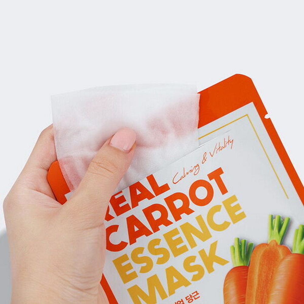 Тканевая маска для лица с экстрактом моркови FarmStay Real Carrot Essence Mask, 1шт х 23мл