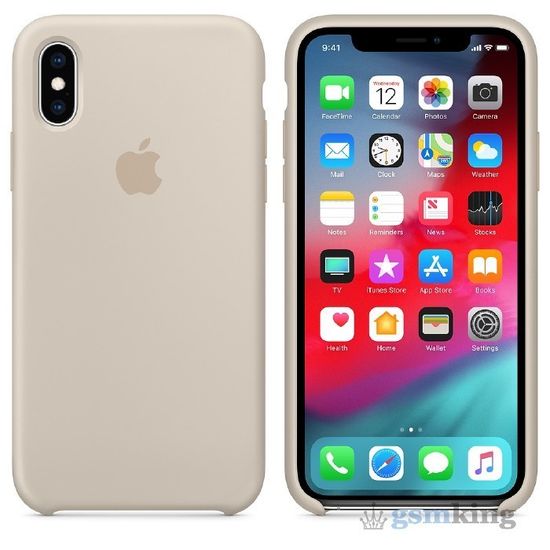 Silicone Case iPhone X/XS Stone (Бежевый)