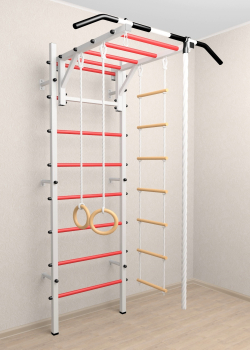 Шведская стенка Sv Sport усиленная 621 (Турник рукоход/Канат/Кольца/Лестница)