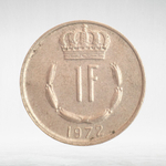 Luxembourg, 1 Franc - Jean, 1972, VF