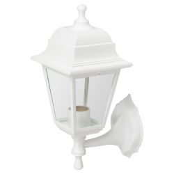 Садово-парковый светильник ЭРА НБУ 04-60-001 белый 4 гранный настенный IP44 Е27 max60Вт