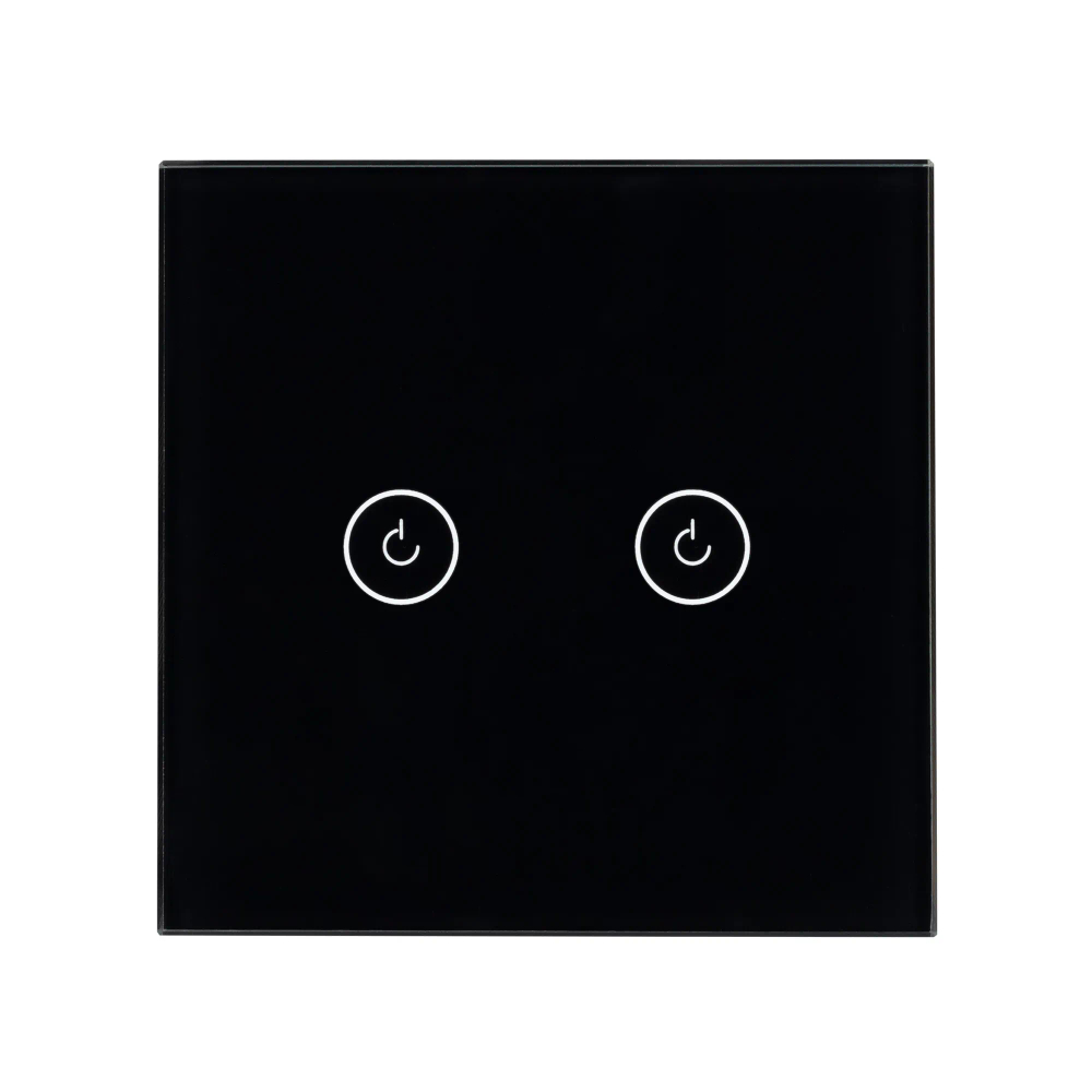 Выключатель сенсорный SWT-OMALI-S02-ZB-BK (250V, 10A, Zigbee) (Arlight, Стекло) 050040