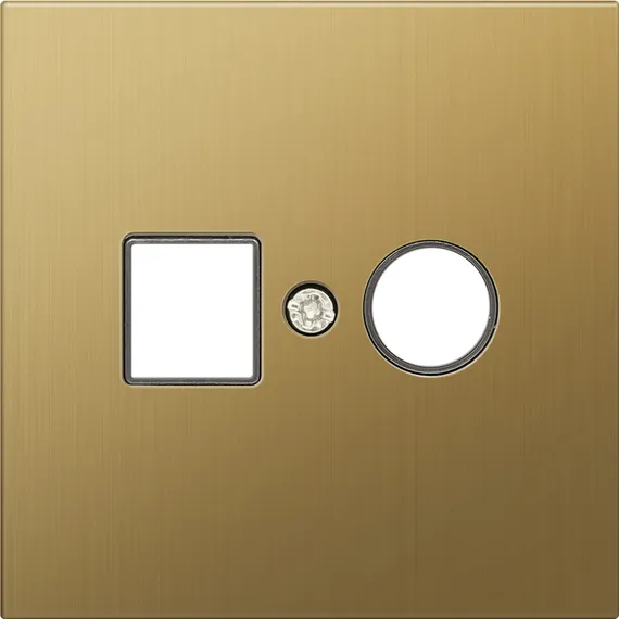 Donel R98 METAL матовое золото накладка для розеток RJ45+SAT, 2-я, серия DA