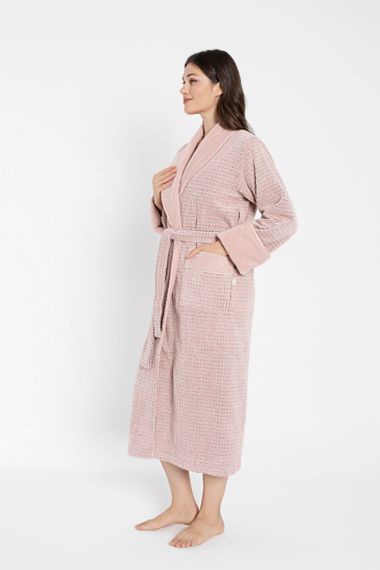 Халат женский махровый 4330 пудра NUSA Турция