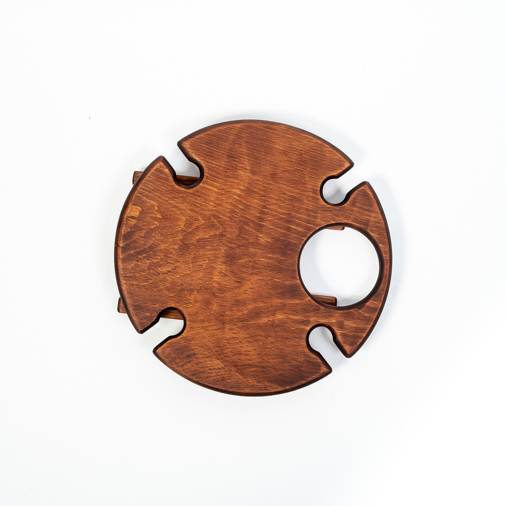 Винный столик со складывающимися ножками из Сибирского Кедра VN3