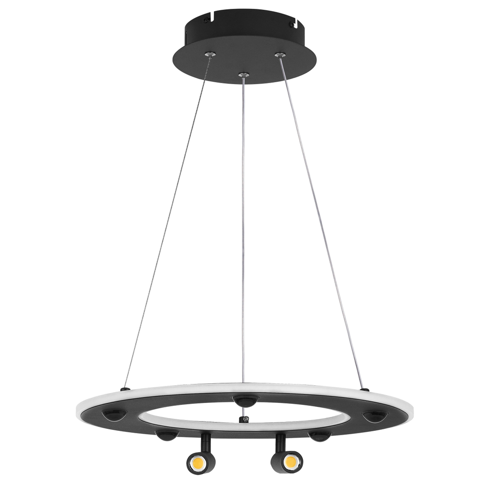 740447 Люстра DIVE LED 60W 3200LM G ЧЕРНЫЙ 3000-6000К