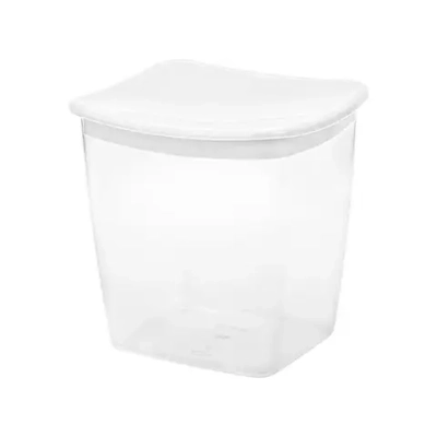 Емкость для сыпучих продуктов квадратная 1л Белый