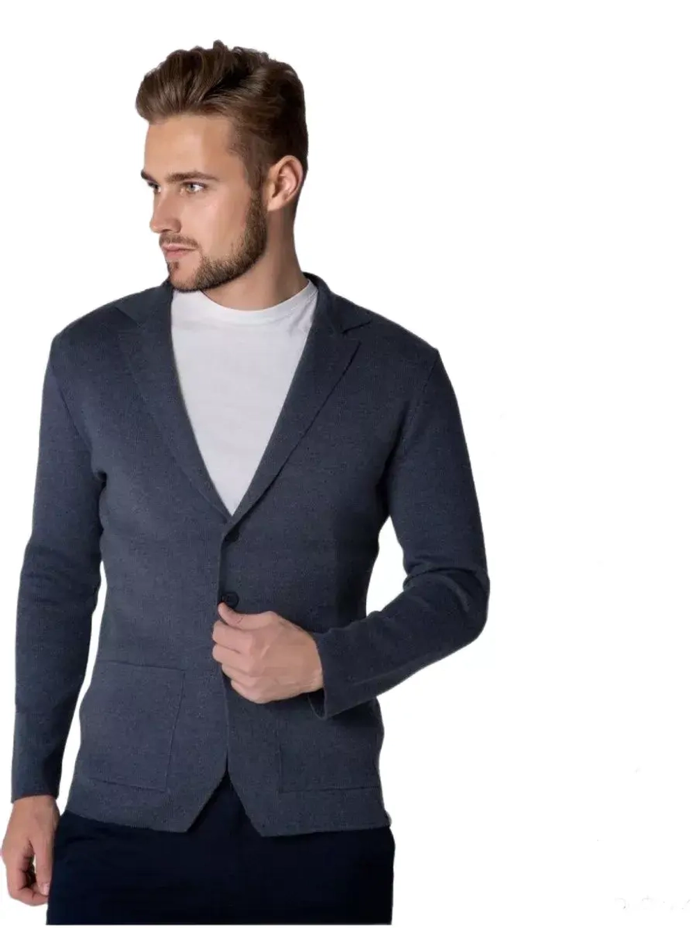 Пиджак вязаный