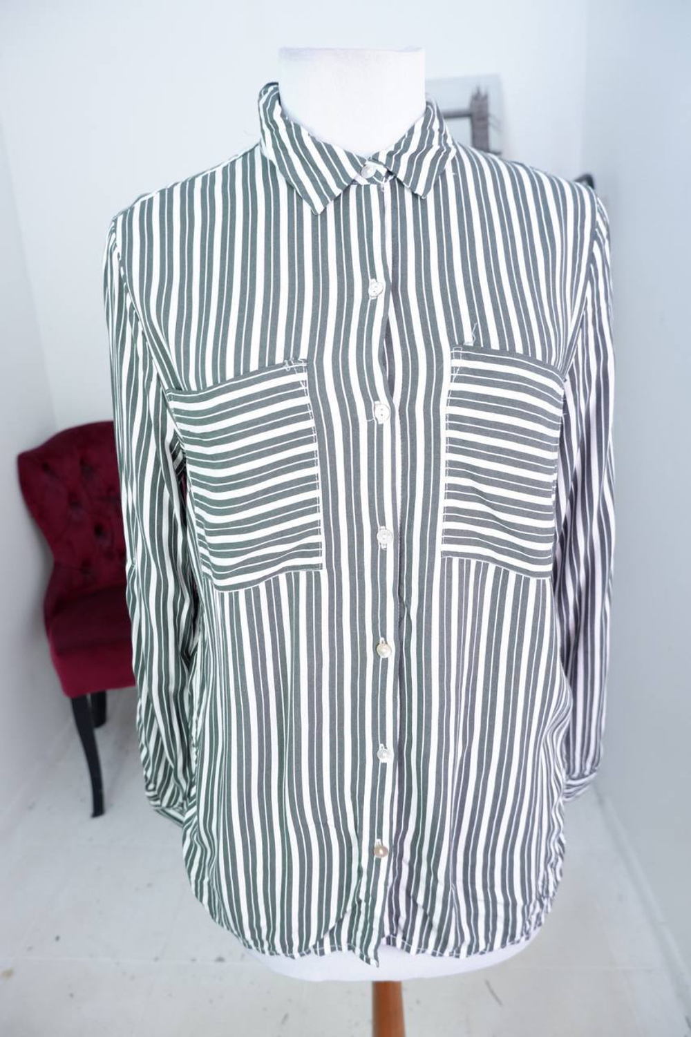 Блузка Zolla полосатая, маркировка L, визуально 48 размер