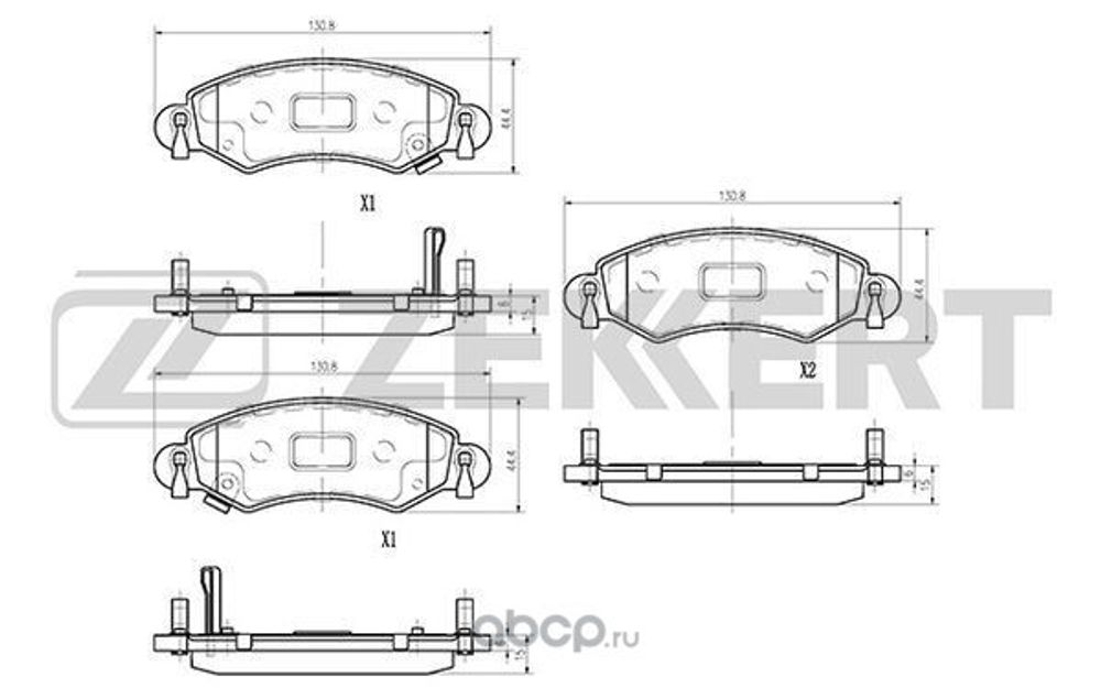 Колодка торм. Suzuki Wagon R (MM) Opel Agila A 00-  Subaru Justy (G3X) 03 передн. (Zekkert)