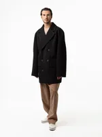 Пальто Dryg двубортное короткое черное