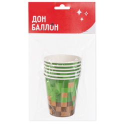 Стаканы (250 мл) Пиксели, 6 шт.
