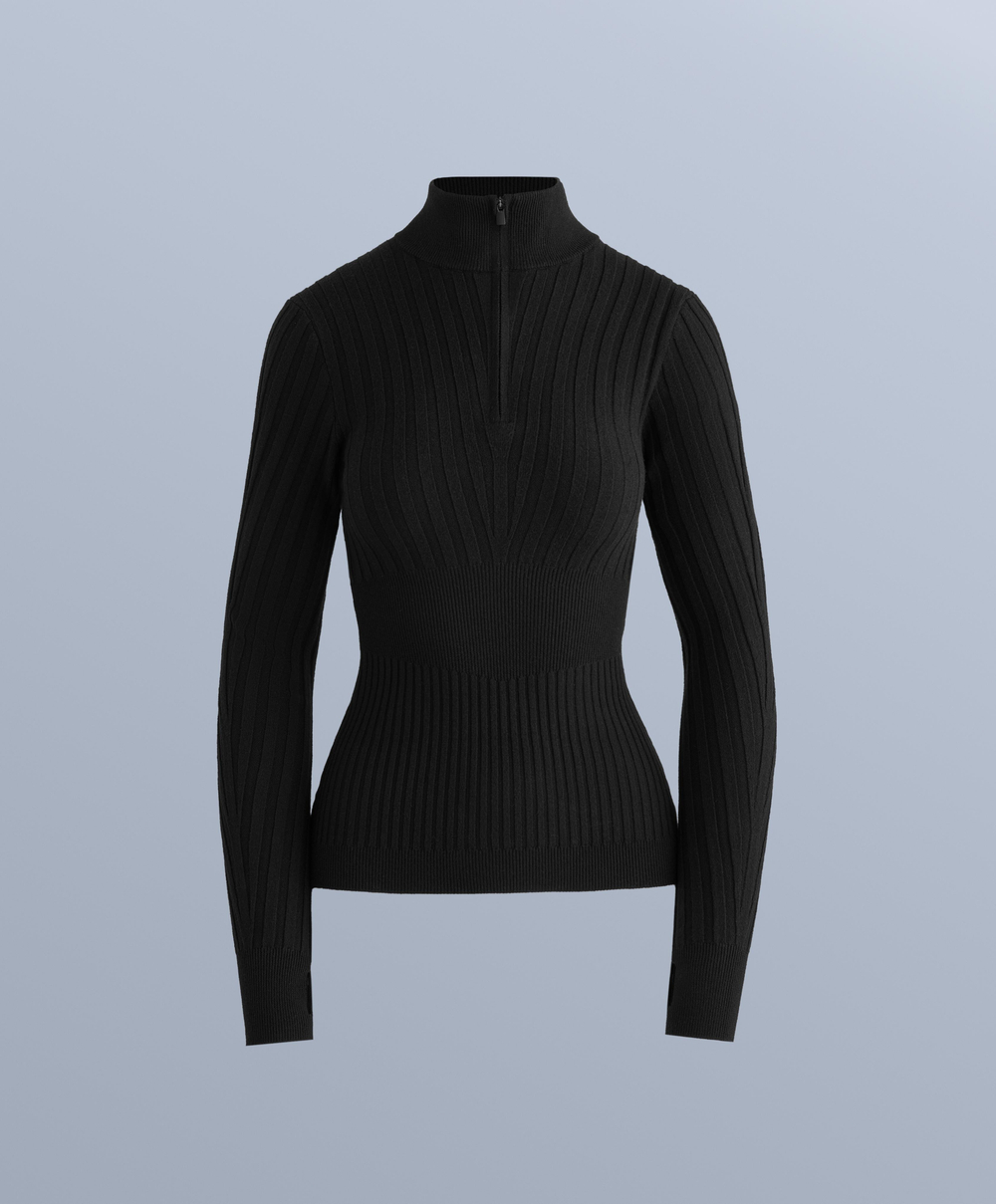 Oysho Термофутболка в рубчик, черный