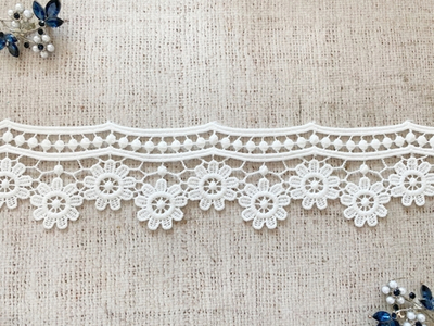 Кружево плетеное, ш. 6 см, белый