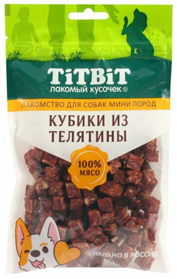 Лакомство TiTBiT для собак мини пород, Трубочки из мяса Утки , 100 г х 3 упаковки