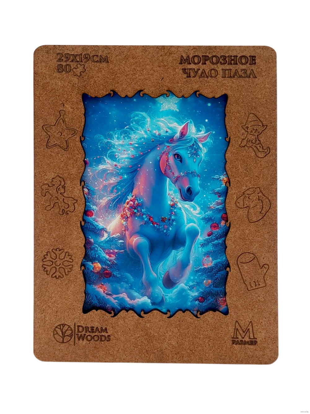 Пазл-копилка фигурные 80 элементов 290*190мм "Морозное Чудо"