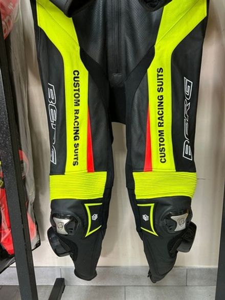 Мотокомбинезон цельный кожаный Berg Arrow Yellow 54