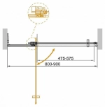 Душевая дверь Cezares Slider 90 B-1-80/90-BR-BORO стекло бронза/профиль брашированное золото