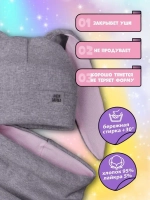 Шапка для девочек осенняя, с ушками серая