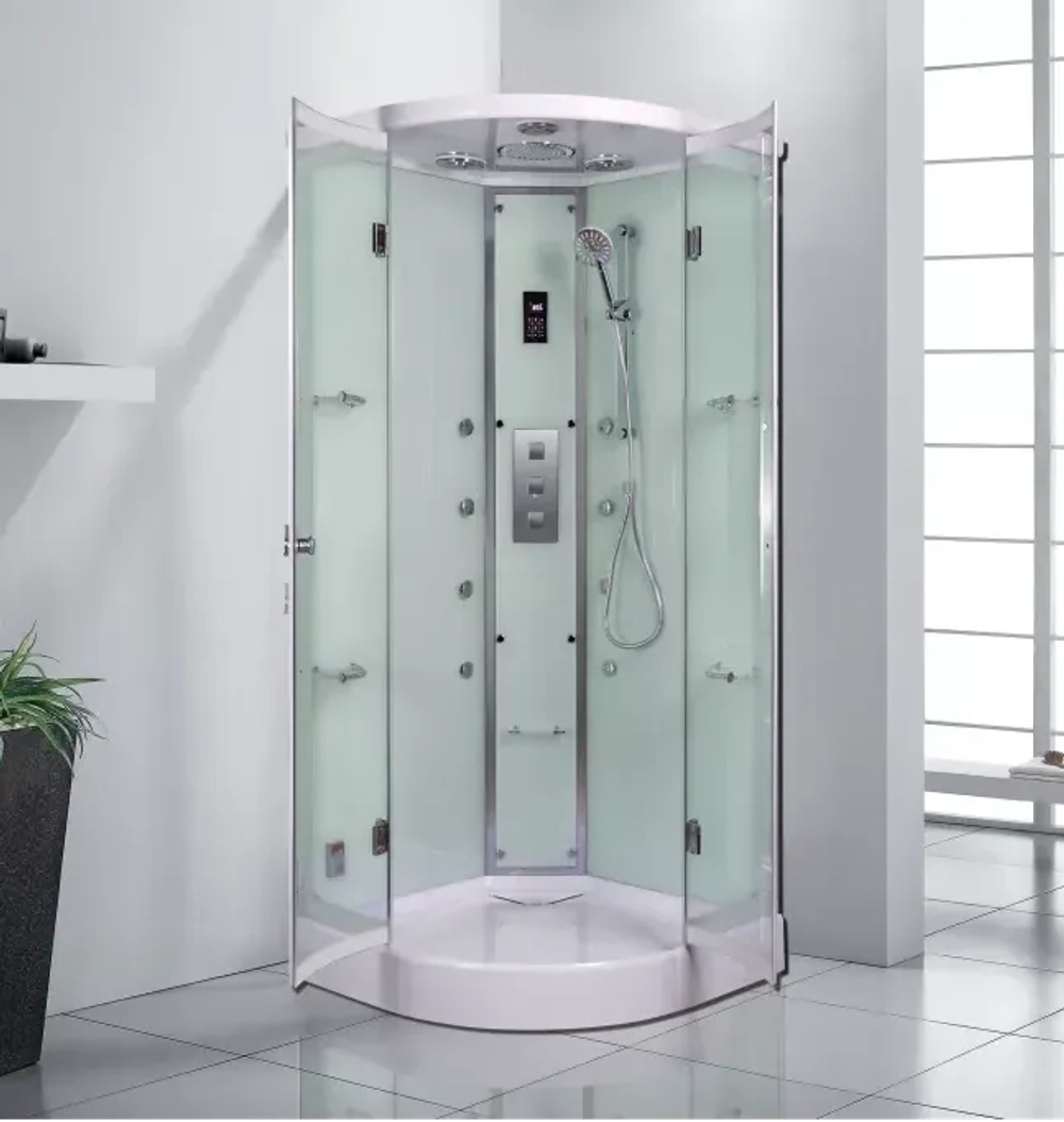 Душевая кабина WeltWasser (ВельтВассер) Waise 90/90, с низким поддоном, с электрикой и ГМ, 90x90x227