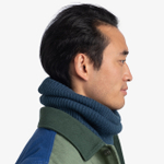 Вязаный шарф-труба с флисом Buff Neckwarmer Knitted Polar Rutger Steel Blue