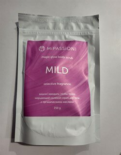Мерцающий скраб Вишня "Mild" MiPASSiON 250гр
Вишня, миндаль с добавлением шиммера для сияния кожи