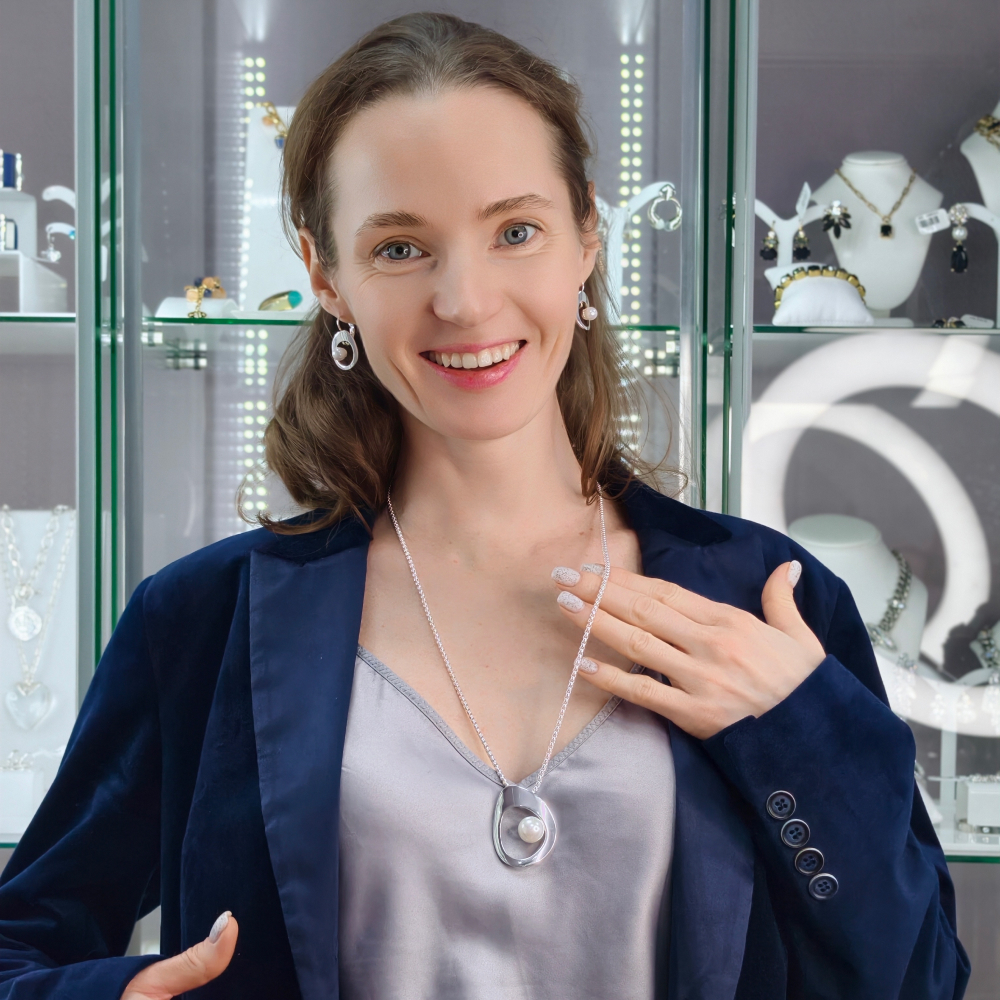 Серьги Fiore Luna WHITE PEARL ABE31545-03 S