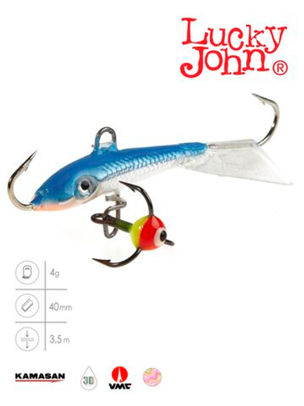 Балансир LUCKY JOHN Fin №3 (+тройник), цвет 15H, арт. 71313-15H