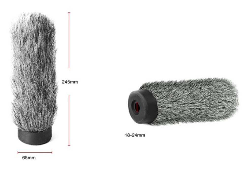 E-IMAGE WSA-03 Windcover-Length 245mm. Ветрозащита для микр. Ø18-24х220 мм