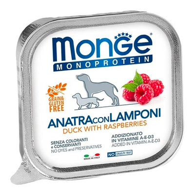 Monge Dog Monoprotein Fruits 150 г утка с малиной - консервы для собак (паштет)