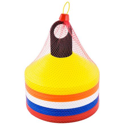 Фишки для разметки поля, У793/MR-F5x10, усеч. конусы, мягк. пластик, комплект из 50шт, 5 цветов