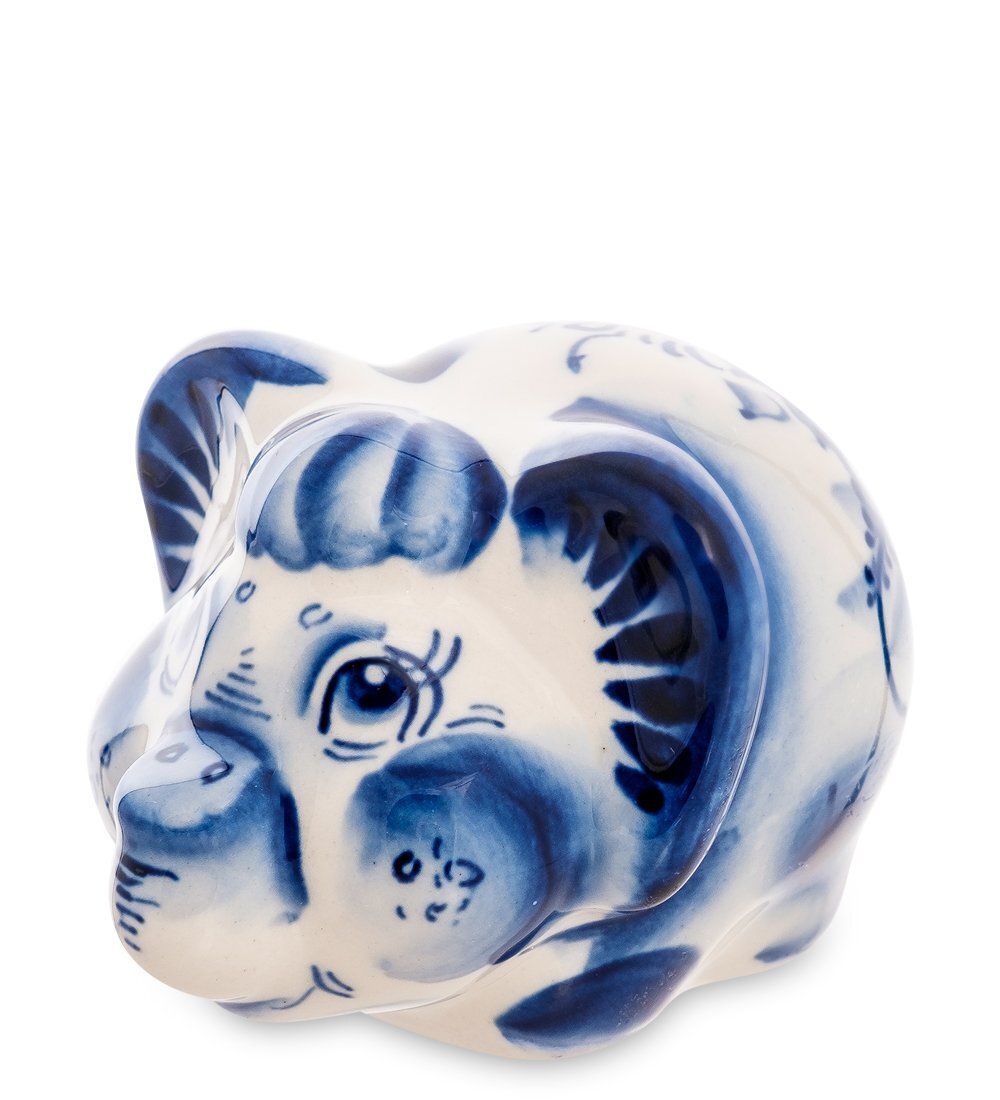 ГЛ- 584 Фигурка «Мамонтенок» (Гжельский фарфор)