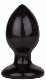 Черный анальный плаг Glide M - 10,3 см. (Цвет: черный)