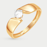 Кольцо женское из розового золота 585 пробы с фианитами (арт. К13218973)