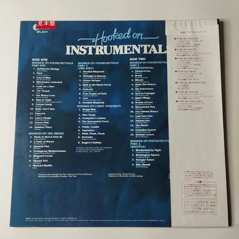 Винтажная виниловая пластинка LP Meco Monardo Hooked On Instrumentals (Japan 1984) (Promo)