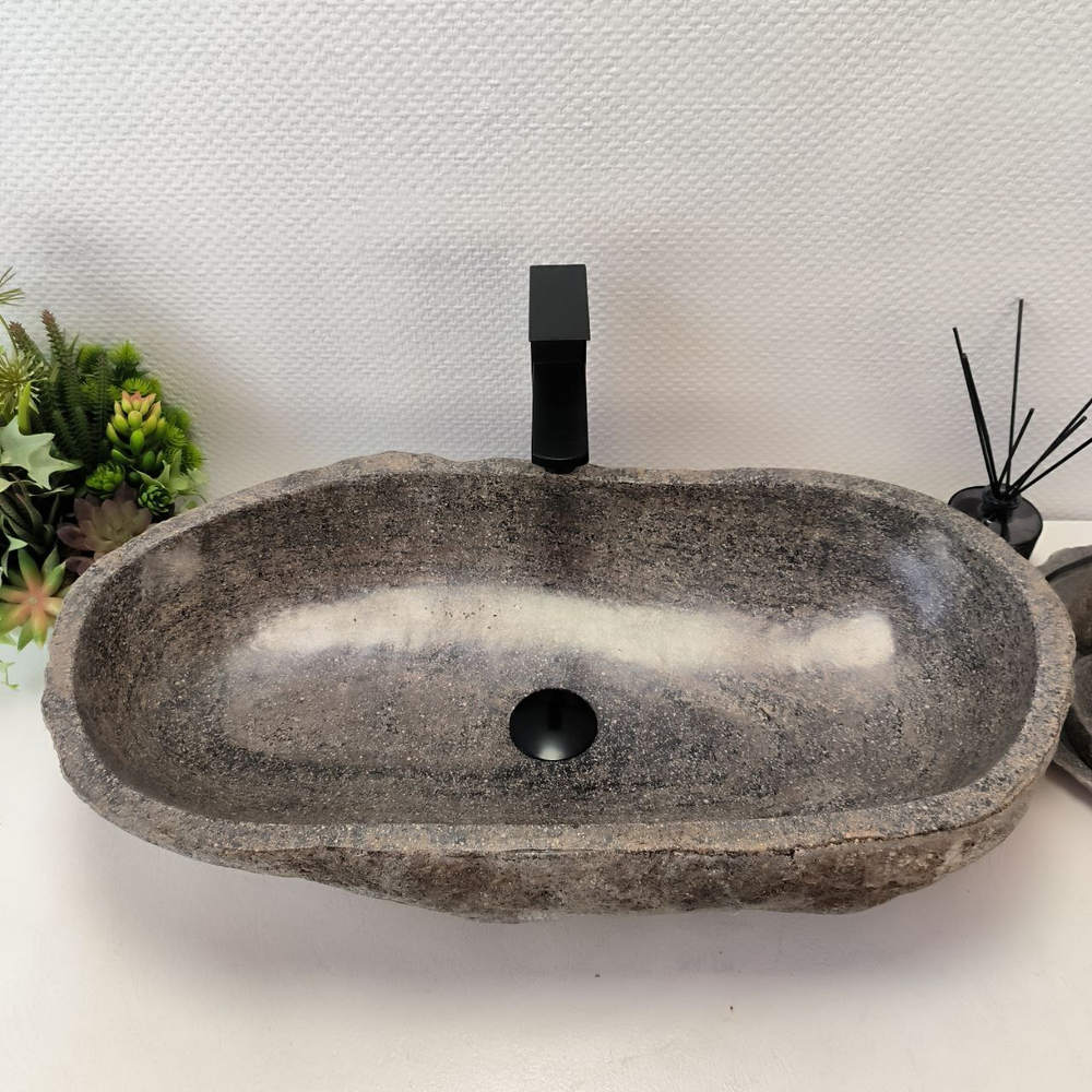 Раковина из речного камня RS63544 (70*38*16) 0124