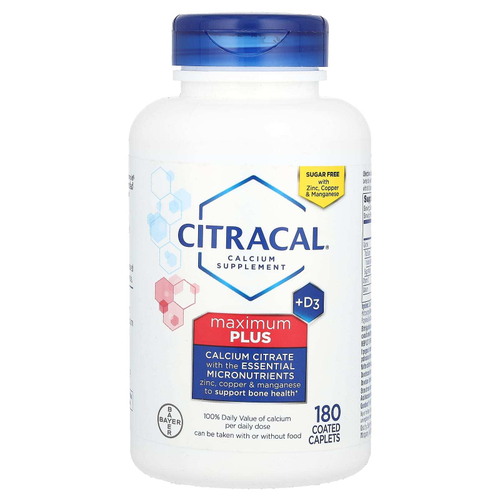 Citracal, Maximum Plus + D3, 180 капсул в оболочке